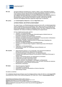 eine Leitung Presse- und &Ouml;ffentlichkeitsarbeit (m/f)