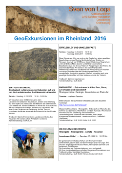 GeoExkursionen im Rheinland 2016