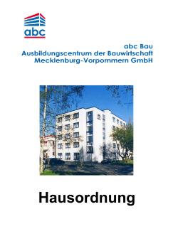 Hausordnung - abc Bau GmbH