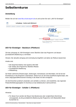 Selbstlernkurse - ASV