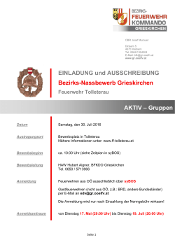 Ausschreibung - Bezirks-Feuerwehrkommando Grieskirchen