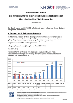Lagebericht vom 26.07.2016 - Schleswig