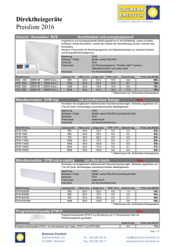 Preisliste - Baumann Enertech