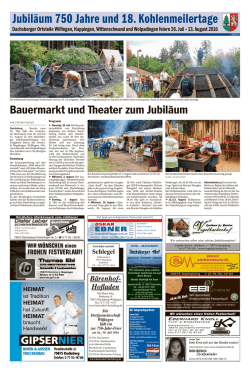 Jubil&auml;um 750 Jahre und 18. Kohlenmeilertage