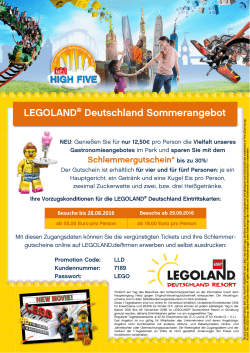 LEGOLAND® Deutschland Sommerangebot
