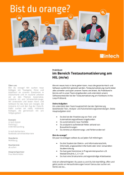 im Bereich Testautomatisierung am HIL (m/w)