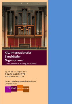 das Gesamtprogramm - kirchenmusik