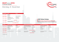 HEATwave2016 Dienstag, 8. November