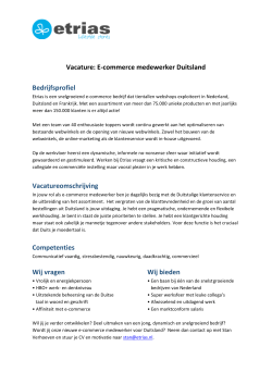 Ecommerce medewerker Duitsland