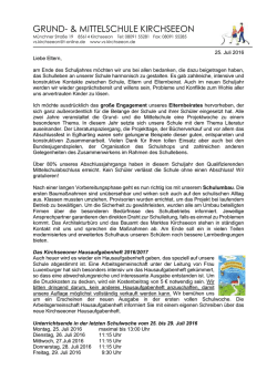 Elternbrief - Grund- und Mittelschule Kirchseeon