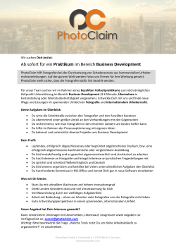 PhotoClaim - Business Development