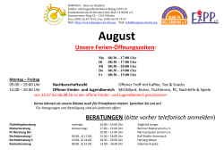 KOMPASS - Programm August 2016