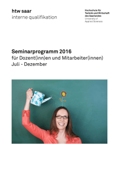Seminarprogramm 2016