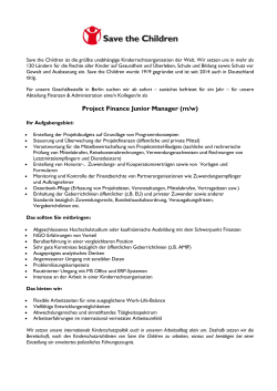 Project Finance Junior Manager (m/w)