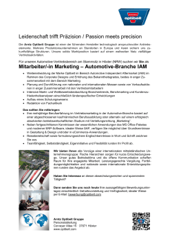 Mitarbeiter/-in Marketing – Automotive-Branche IAM