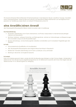 eine Anw&auml;ltin/einen Anwalt