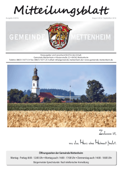 Mitteilungsblatt - Gemeinde Mettenheim