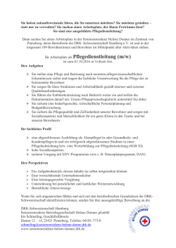 Ihr Arbeitsplatz als Pflegedienstleitung (m/w)
