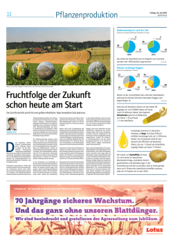 Fruchtfolge der Zukunft schon heute am Start