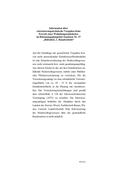INFORMATIONEN &uuml;ber entw&auml;sserungstechnische