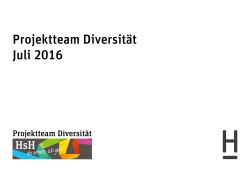 Projektteam Diversität Juli 2016