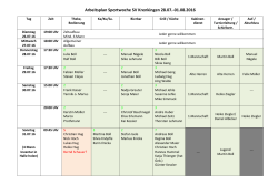 Arbeitsplan Sportwoche SV Krenkingen 28.07.