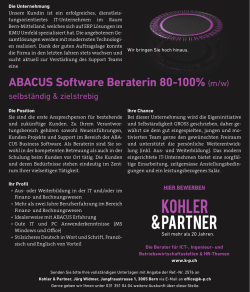 ABACUS Software Beraterin 80-100% (m/w) - s-p.ch