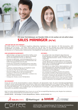sales manager (m/w)