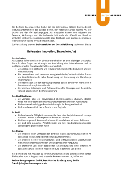 Referenten Innovation/Strategie (w/m)