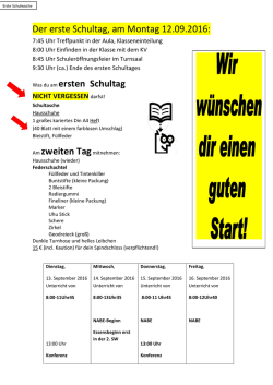 Erste Schulwoche - NMS3 Stelzhamerschule Linz