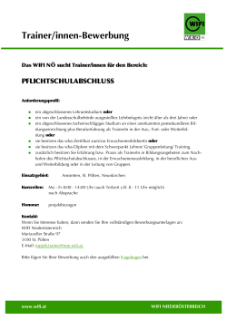 Pflichtschulabschluss - WIFI Niederösterreich