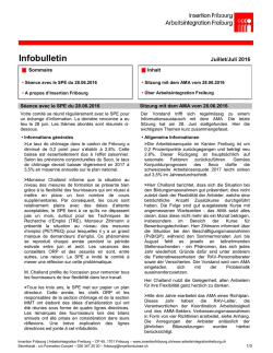 Infobulletin Juillet/Juli 2016