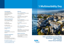 Multimorbidity Day - ZAIM • Zurich Academy of Internal Medicine