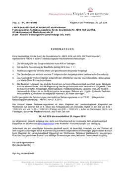 Festlegung eines Teilbebauungsplanes KG