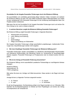 Grunds&auml;tze f&uuml;r die Vergabe finanzieller