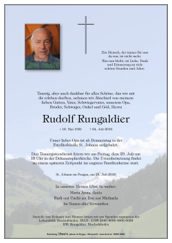 Rudolf Rungaldier - Bestattung Sterzl