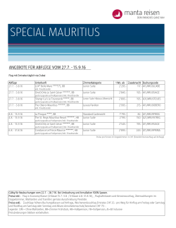 SPECIAL MAURITIUS