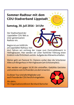 Sommer-Radtour mit dem CDU