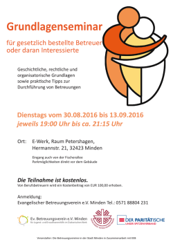 Grundlagenseminar - Evangelischer Betreuungsverein eV Minden