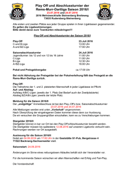 Ausschreibung Play Off 2016/01