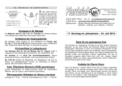 Pfarrbrief 26 - Katholische Kirche - Pfarrgemeinde St. Martin, Bad Orb