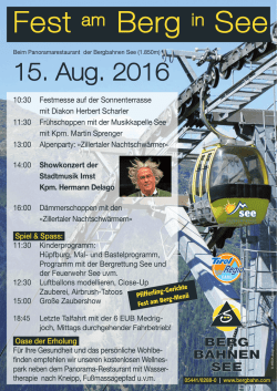 Fest am Berg in See