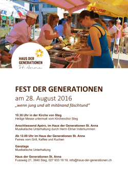 fest der generationen - Steg