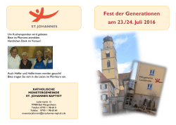 Fest der Generationen am 23./24. Juli 2016
