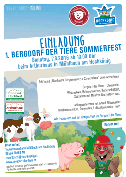 Bergdorf der Tiere Sommerfest