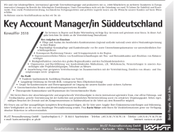 Key Account Manager/in Süddeutschland