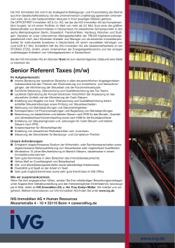 Senior Referent Taxes (m/w)