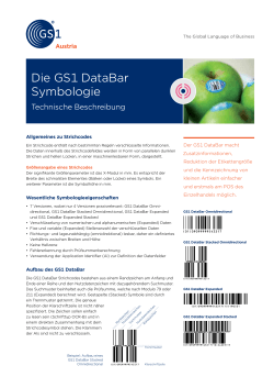 Kurzinfo GS1 DataBar