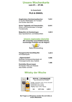 Die Wochenkarte