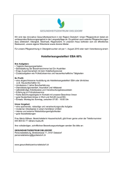 Hotellerieangestellte/r EBA 60%